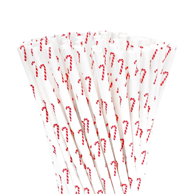 Candy Cane Paper Straws