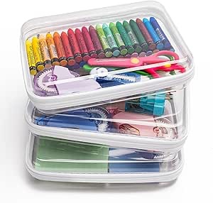 3PCS Clear Hard Shell Zipper Case